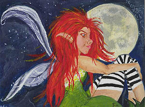 fairy and moon