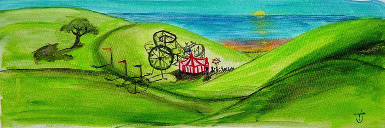 At the circus painting