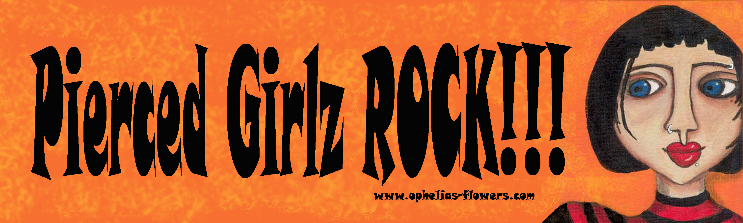 pierced girlz rock sticker