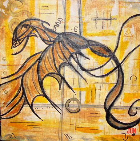 Thaddeus dragon, acrylic